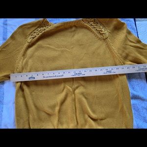 Yellow sweater for a girls night out